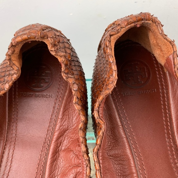 Tory Burch Brown Leather Casual Ballet Flats 7M - Picture 6 of 8